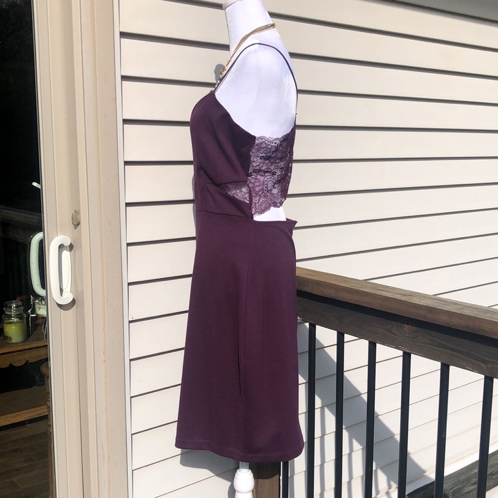 Burgundy Ponte Knit Sheath by Express - Picture 9 of 15